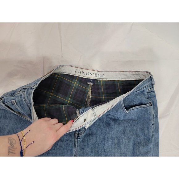 L.L. Bean Size 40 Lined Jeans Insulated Relaxed Fit Slightly Tapered Leg Cotton - Picture 4 of 12